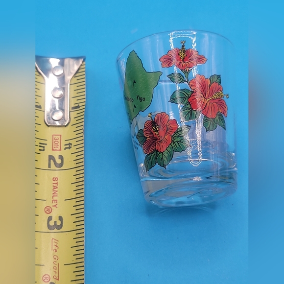 Guam Shot Glass Hibiscus Dolphin - Picture 3 of 3